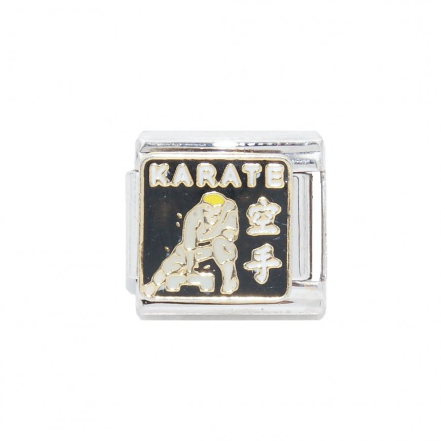 Karate - 9mm enamel Italian charm - Click Image to Close