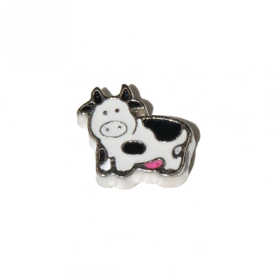 Cow 10mm floating charm - Fits Living Memory Locket - Click Image to Close