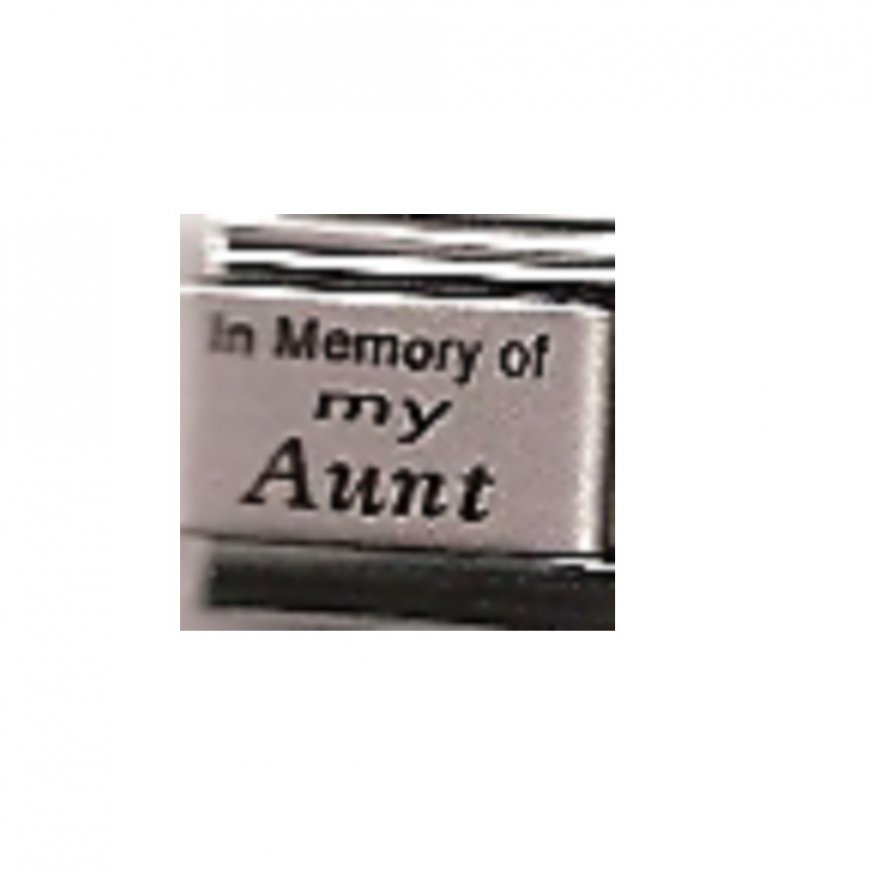 In memory of my aunt - laser 9mm Italian charm - Click Image to Close