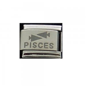 Pisces laser charm (b) (20/2-20/3) 9mm Italian charm
