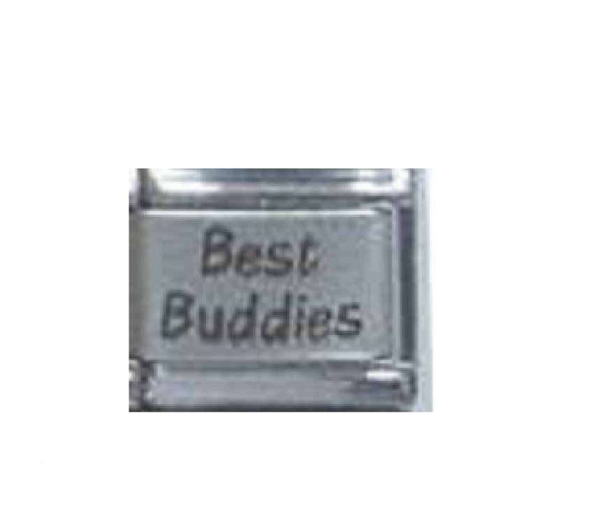 Best Buddies - laser 9mm Italian charm - Click Image to Close