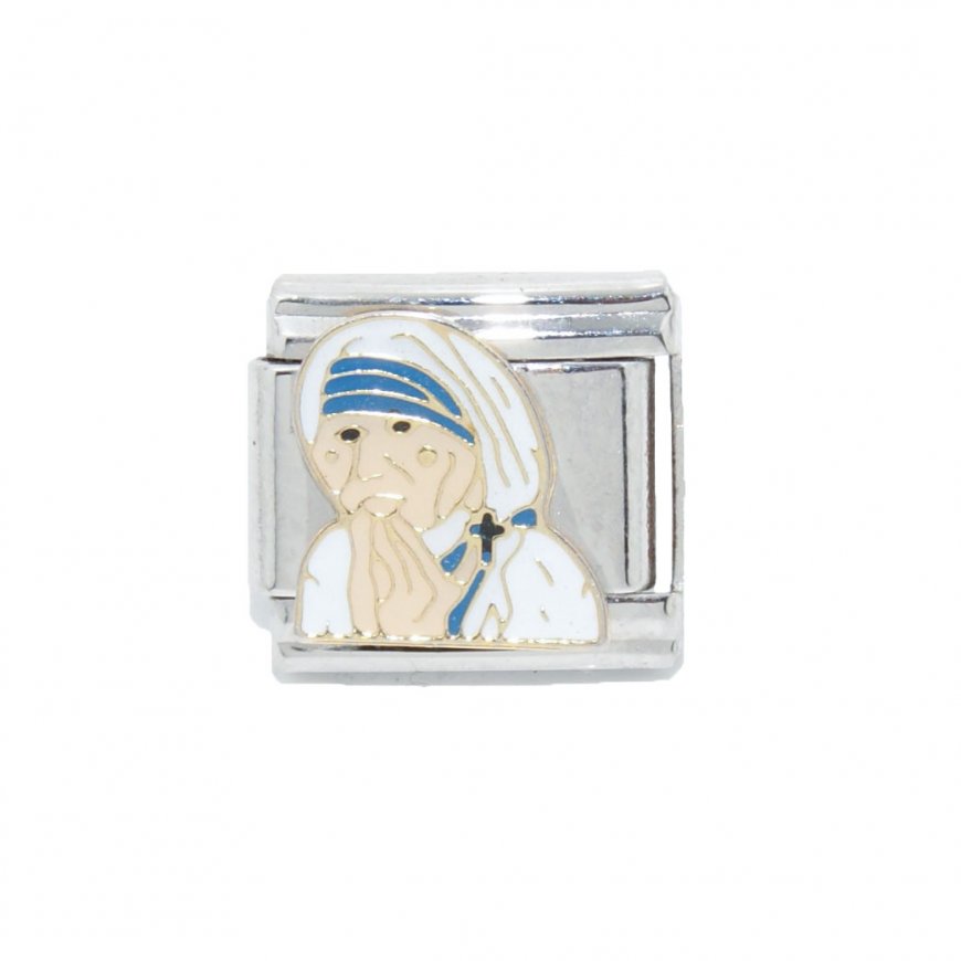 Saint Teresa - Mother Teresa - enamel 9mm Italian charm - Click Image to Close