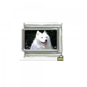 Dog charm - Samoyed 2 - 9mm Italian charm