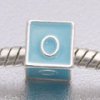 Blue Letter O - fits European bead bracelets