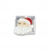 Santa face big beard - enamel 9mm Italian charm