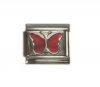 July Plain Butterfly Birthmonth - Ruby 9mm Italian Charm