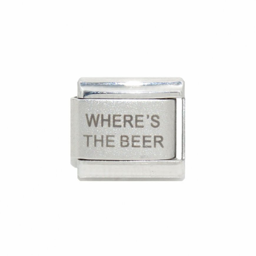 Where's the beer laser - 9mm Italian charm - Click Image to Close