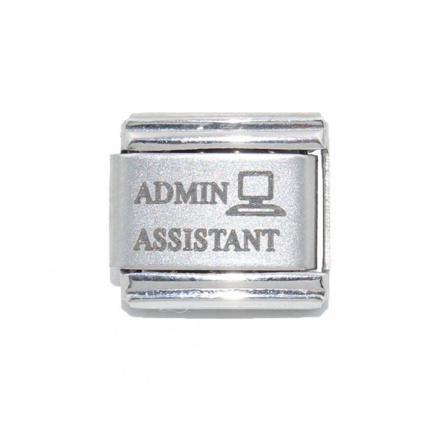 Admin Assistant - 9mm Laser Italian Charm - Click Image to Close