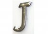 Silvertone flat letter J - floating memory locket charm