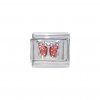 July Sparkly butterfly Birthmonth - Ruby 9mm Italian charm