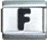Letter F black - 9mm Italian charm - Click Image to Close