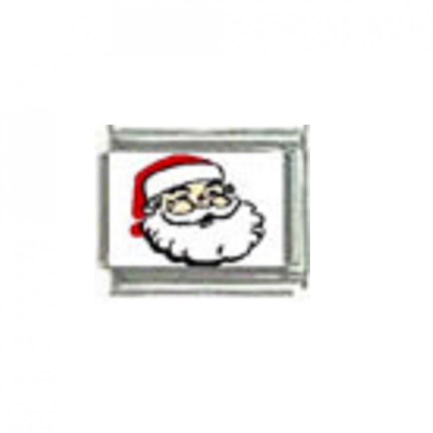 New Christmas (c) - Father Christmas 9mm Italian Charm - Click Image to Close
