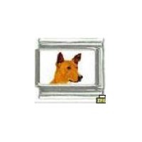 Dog charm - Basenji 1 - 9mm Italian charm