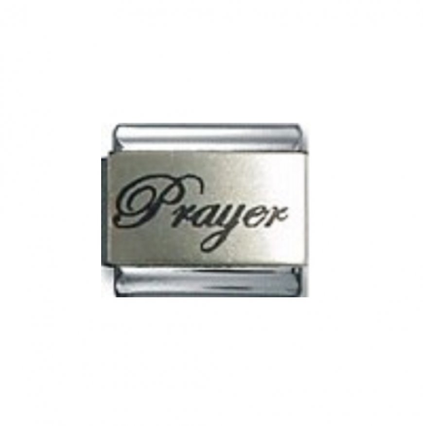 Prayer - laser 9mm Italian charm - Click Image to Close