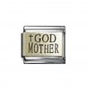 Godmother with cross - laser 9mm Italian charm