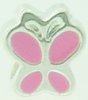 EB371 - Silver plated pink butterfly