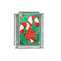 New Christmas (x) - Candy canes 9mm Italian Charm