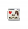 Love my horse - 9mm Enamel Italian Charm