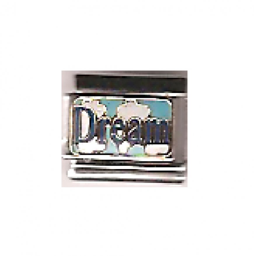Dream with clouds - enamel 9mm Italian charm - Click Image to Close