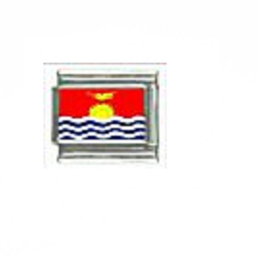 Flag - Kiribati photo 9mm Italian charm - Click Image to Close