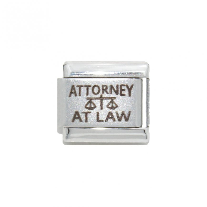 Attorney at Law - 9mm Laser Italian Charm - Click Image to Close