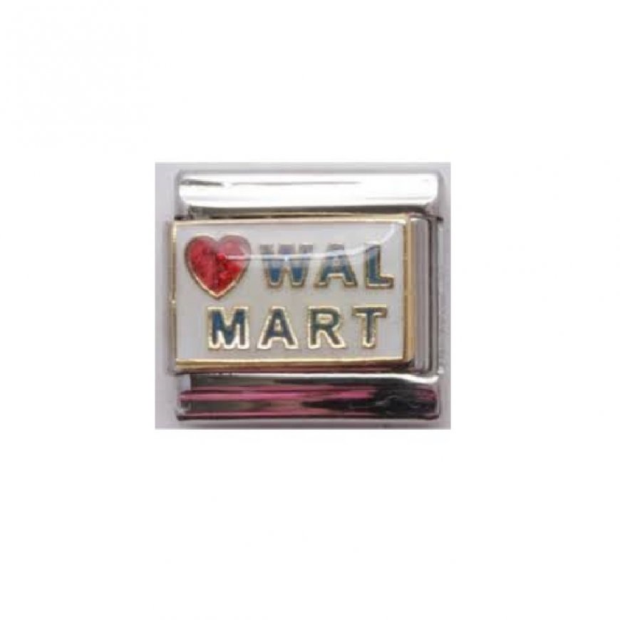Love Walmart - enamel 9mm Italian charm - Click Image to Close