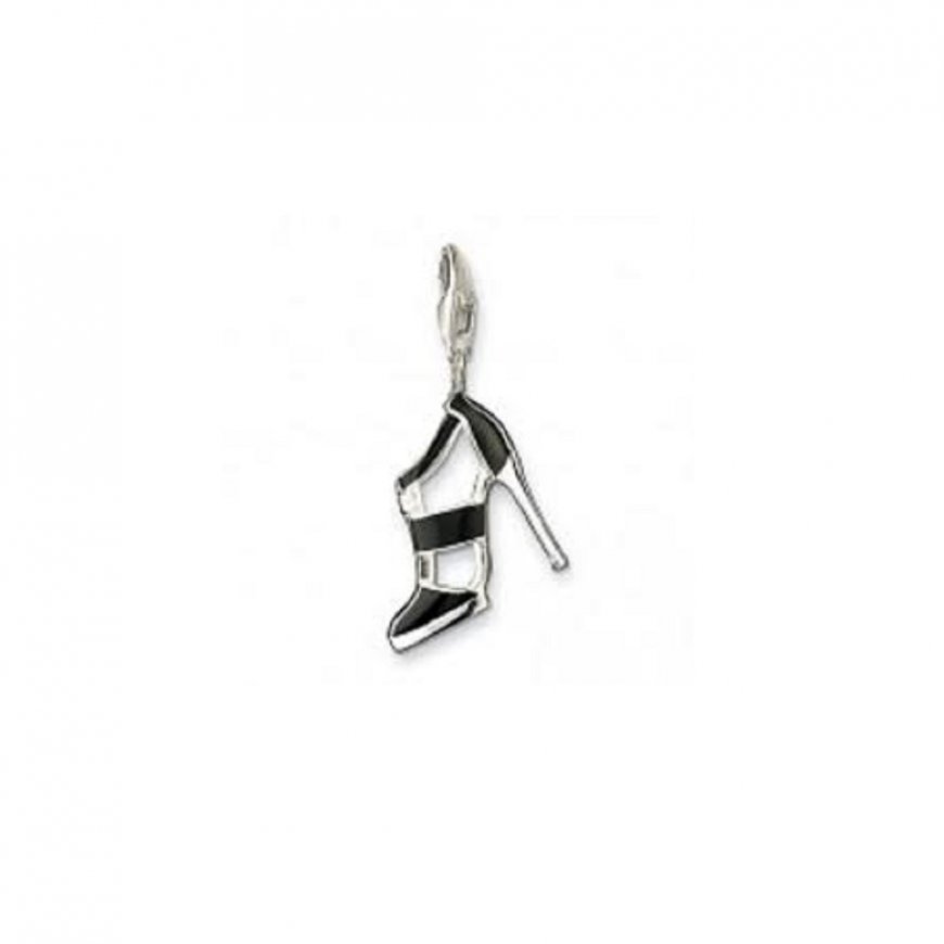 Black Strappy shoe - Clip on charm fits Thomas Sabo - Click Image to Close