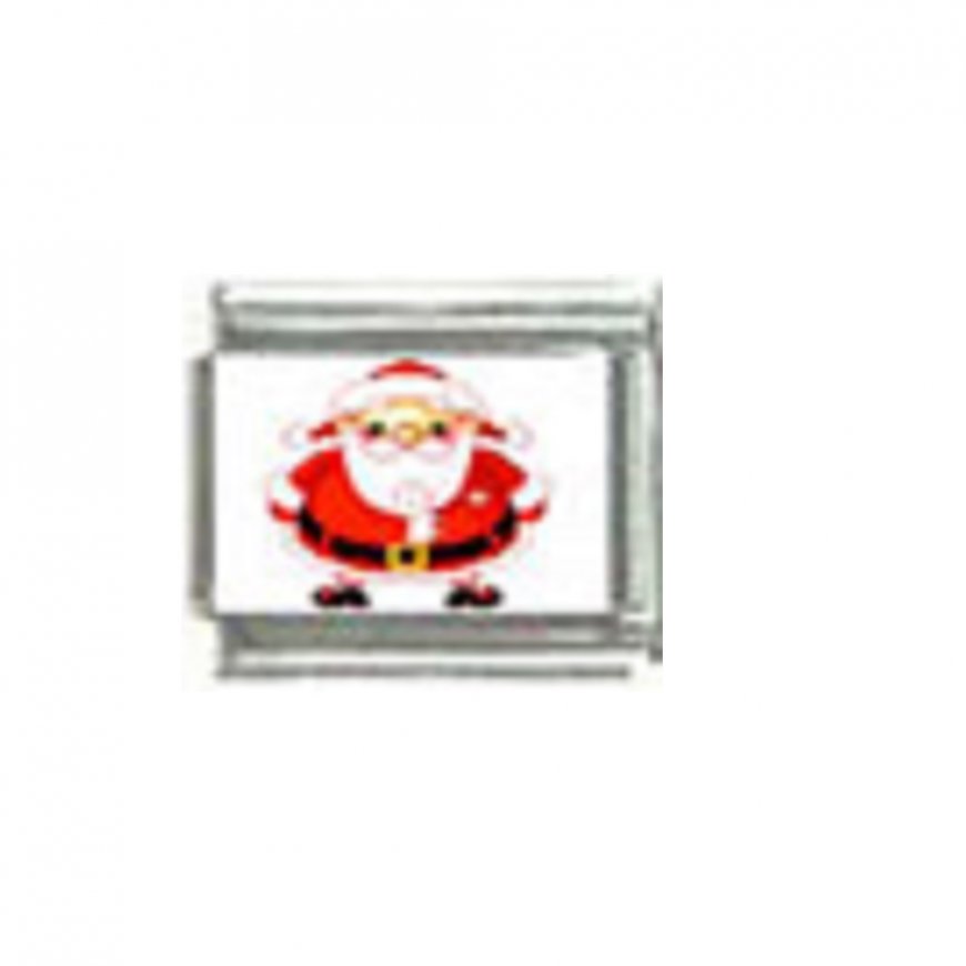 New Christmas (aa) - Father Christmas 9mm Italian Charm - Click Image to Close