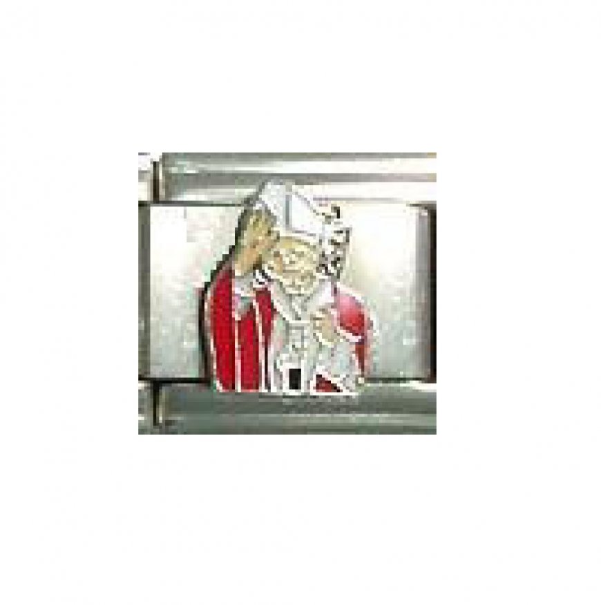 The Pope - enamel 9mm Italian charm - Click Image to Close