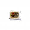 I love my son - gold enamel - 9mm Italian Charm