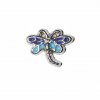 Blue and purple 8mm dragonfly floating charm
