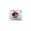 Flag - USA - apple - New York - enamel 9mm Italian charm