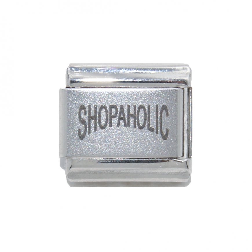 Shopaholic - laser 9mm Italian charm - Click Image to Close