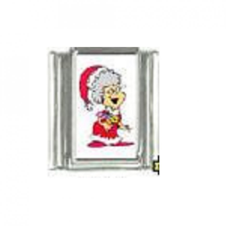 Christmas (ad) - Granny christmas 9mm Italian Charm - Click Image to Close