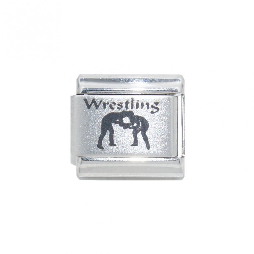 Wrestling - 9mm Laser Italian Charm - Click Image to Close