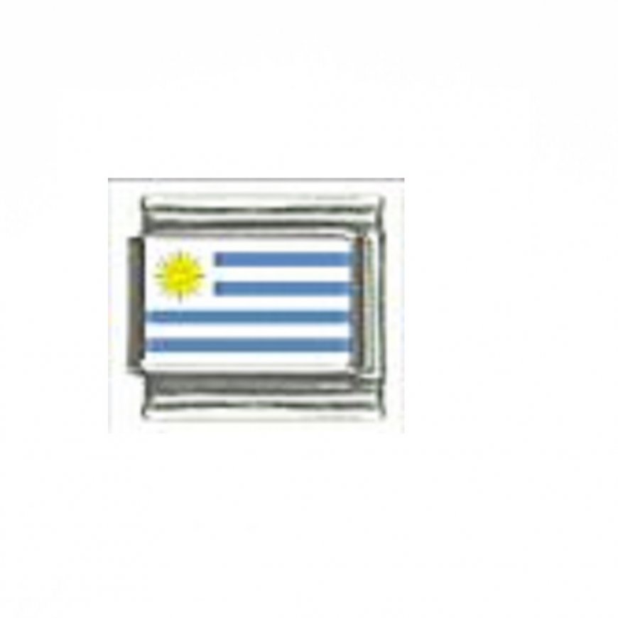 Flag - Uruguay photo 9mm Italian charm - Click Image to Close