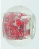 EB269 - Clear bead with red glitter