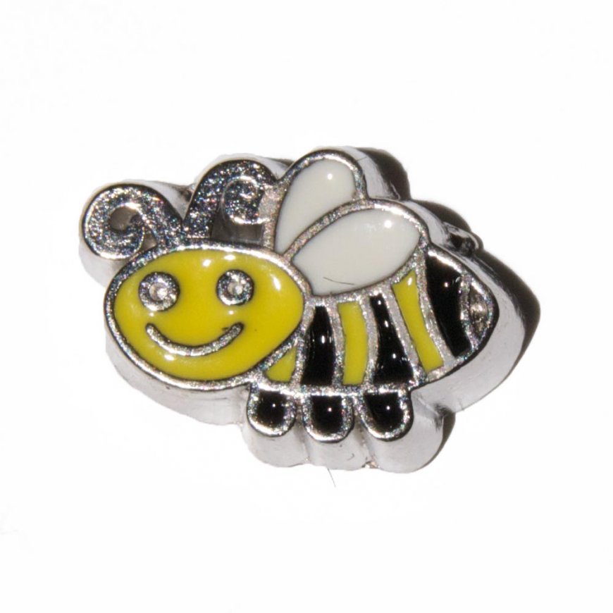 Bee (a) 10mm floating charm - fits origami owl - Click Image to Close