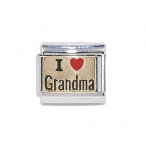 I love Grandma - enamel 9mm Italian charm