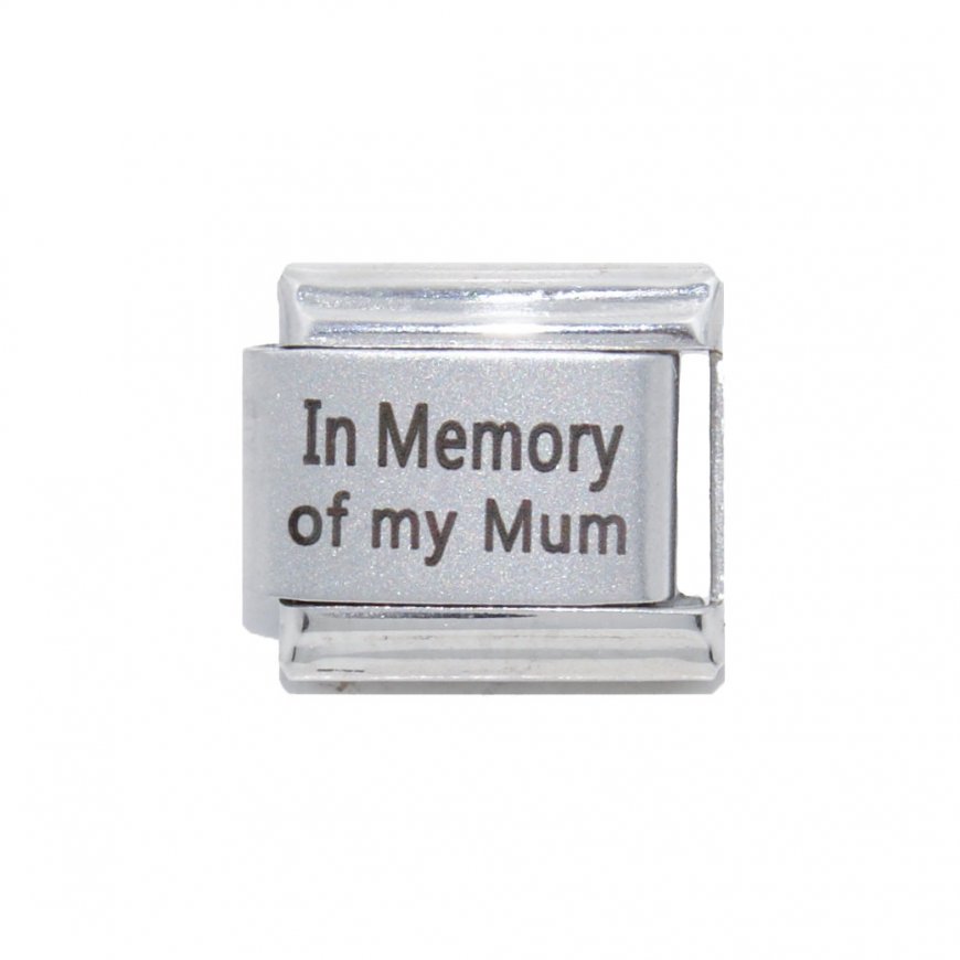 In memory of my Mum (b) - plain laser 9mm Italian charm - Click Image to Close