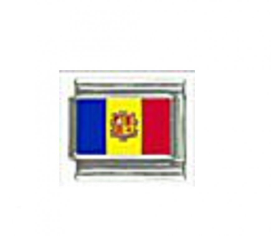 Flag - Andorra photo 9mm Italian charm - Click Image to Close