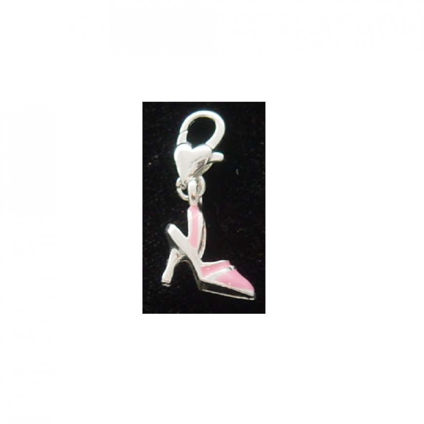 Light pink Strap Shoe - Clip on charm fits Thomas Sabo Style - Click Image to Close