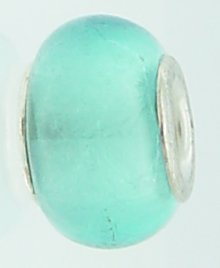 EB128 - Glass bead - Turquoise foil bead - Click Image to Close