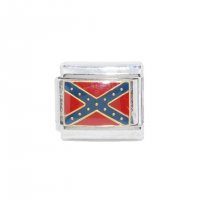 Flag - Confederate flag - enamel 9mm Italian charm