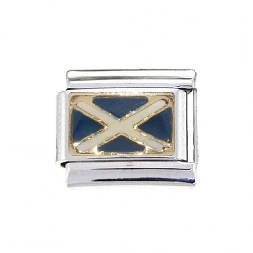 Flag - Scotland enamel (a) 9mm Italian charm - Click Image to Close