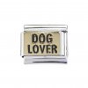 Dog lover black on gold background - 9mm Italian charm