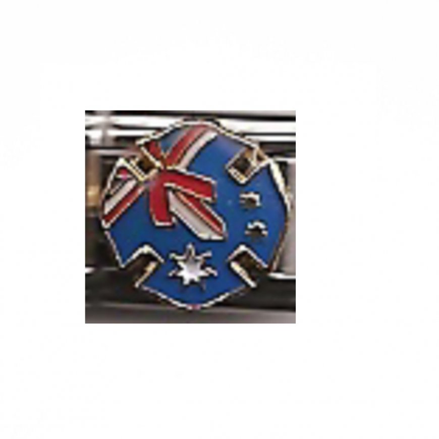 Flag - New Zealand circle enamel 9mm Italian charm - Click Image to Close