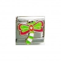 Multicoloured dragonfly - enamel 9mm Italian charm