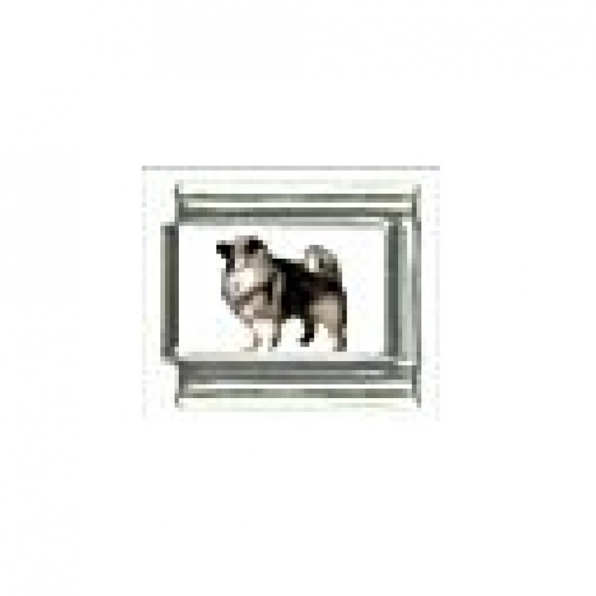Dog charm - Keeshond 1 - 9mm Italian charm - Click Image to Close
