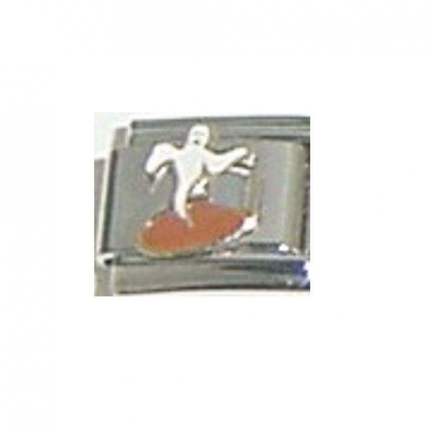 Ghost on grave - enamel 9mm Italian charm - Click Image to Close